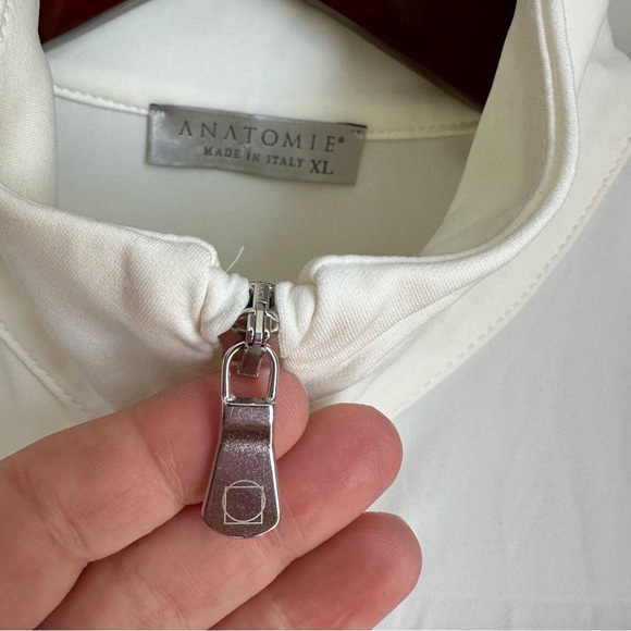 Anatomie Women’s Cream Short Sleeve Shirt Blouse Top Size XL - Picture 3 of 6